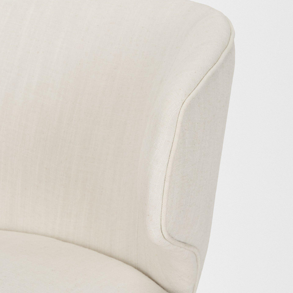 Mercana Niles 22.5L x 24.5W x 32H Cream Fabric Seat W/ Dark Brown Wooden Legs Wingback Dining Chair