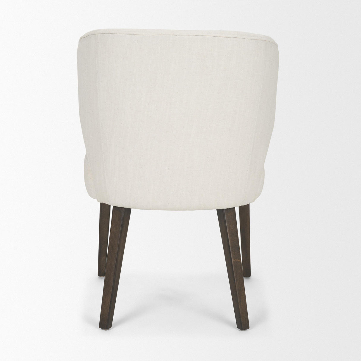 Mercana Niles 22.5L x 24.5W x 32H Cream Fabric Seat W/ Dark Brown Wooden Legs Wingback Dining Chair