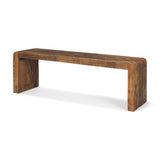 Mercana Estelle Rustic Brown Reclaimed Wood Bench