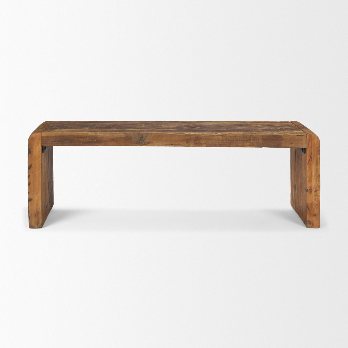 Mercana Estelle Rustic Brown Reclaimed Wood Bench