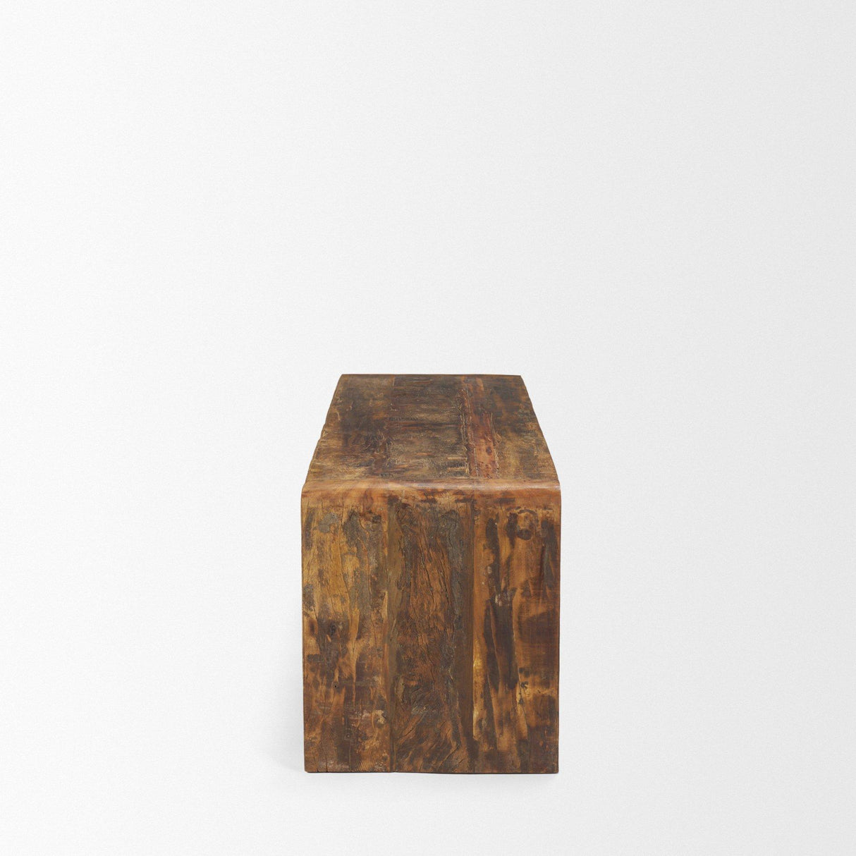 Mercana Estelle Rustic Brown Reclaimed Wood Bench