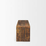 Mercana Estelle Rustic Brown Reclaimed Wood Bench