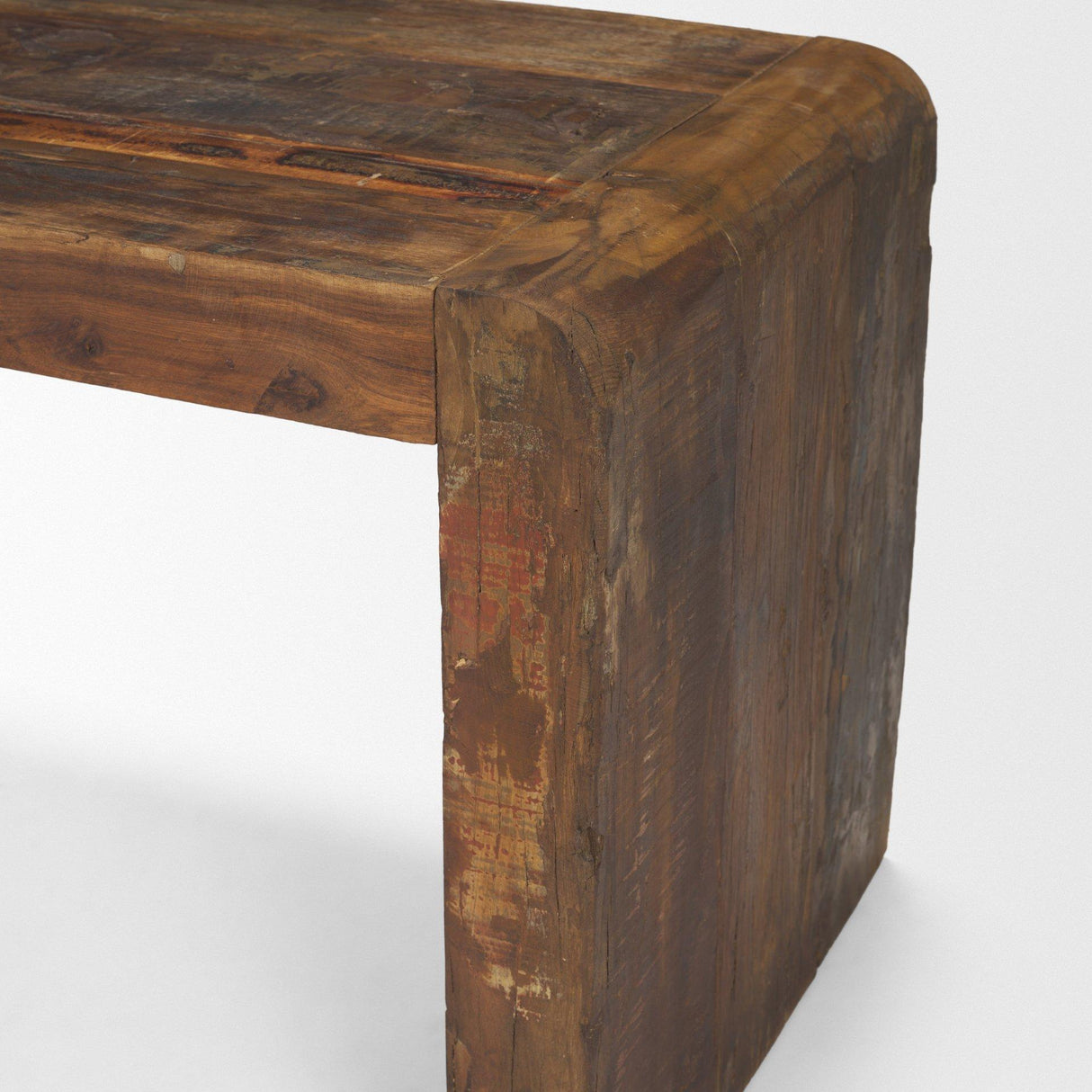 Mercana Estelle Rustic Brown Reclaimed Wood Bench
