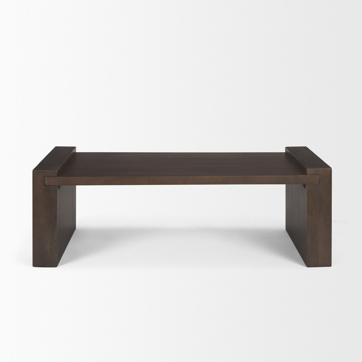 Mercana Wesson Dark Brown Wooden Rectangular Coffee Table