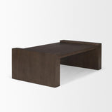 Mercana Wesson Dark Brown Wooden Rectangular Coffee Table