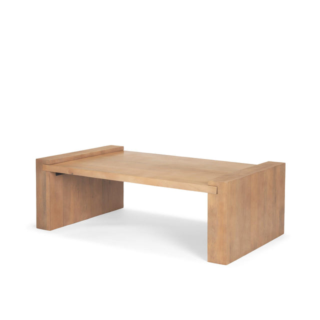Mercana Wesson Light Brown Wood Rectangular Coffee Table