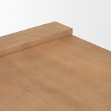 Mercana Wesson Light Brown Wood Rectangular Coffee Table