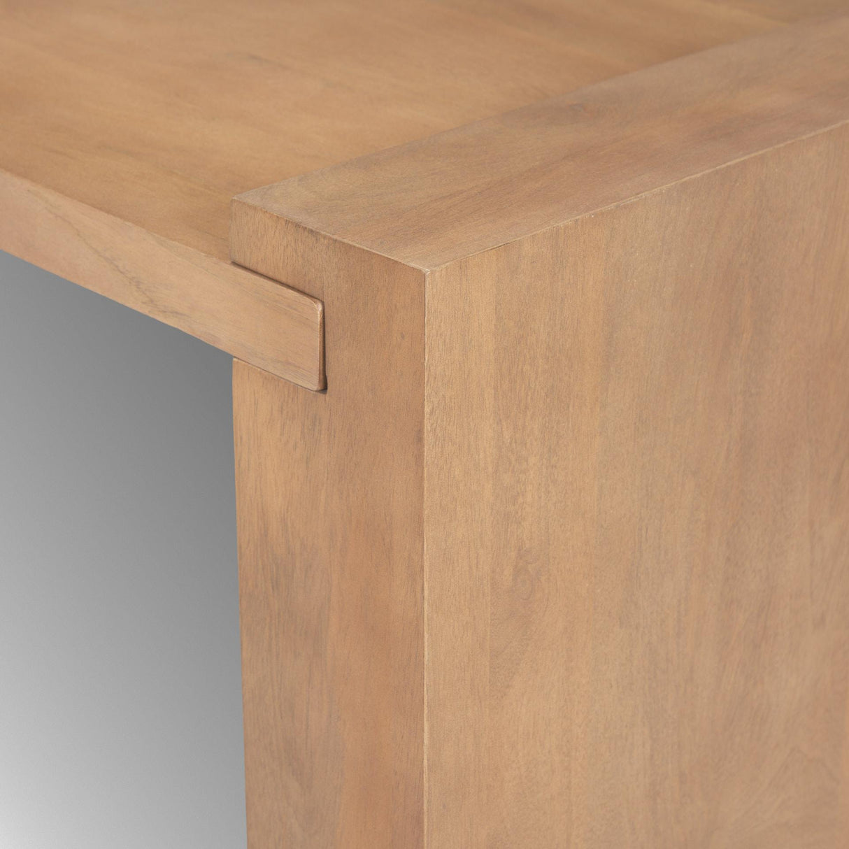 Mercana Wesson Light Brown Wood Rectangular Coffee Table