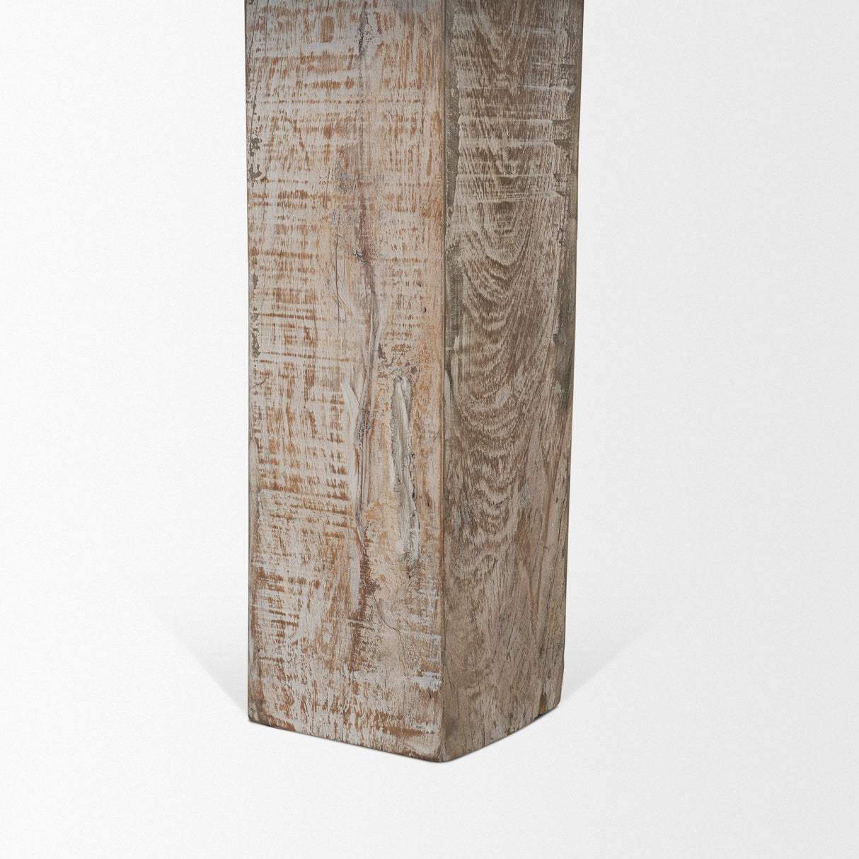 Mercana McArthur 94" Whitewash Reclaimed Wood Dining Table