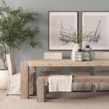 Mercana McArthur 94" Whitewash Reclaimed Wood Dining Table