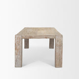 Mercana McArthur 94" Whitewash Reclaimed Wood Dining Table