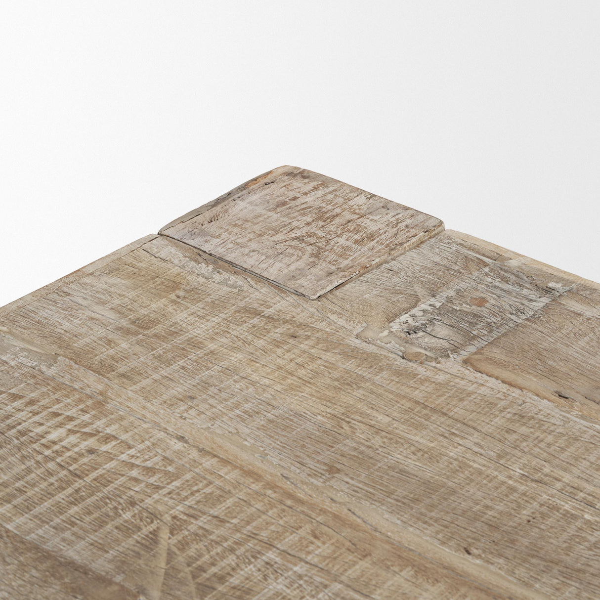 Mercana McArthur 94" Whitewash Reclaimed Wood Dining Table