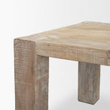 Mercana McArthur 94" Whitewash Reclaimed Wood Dining Table