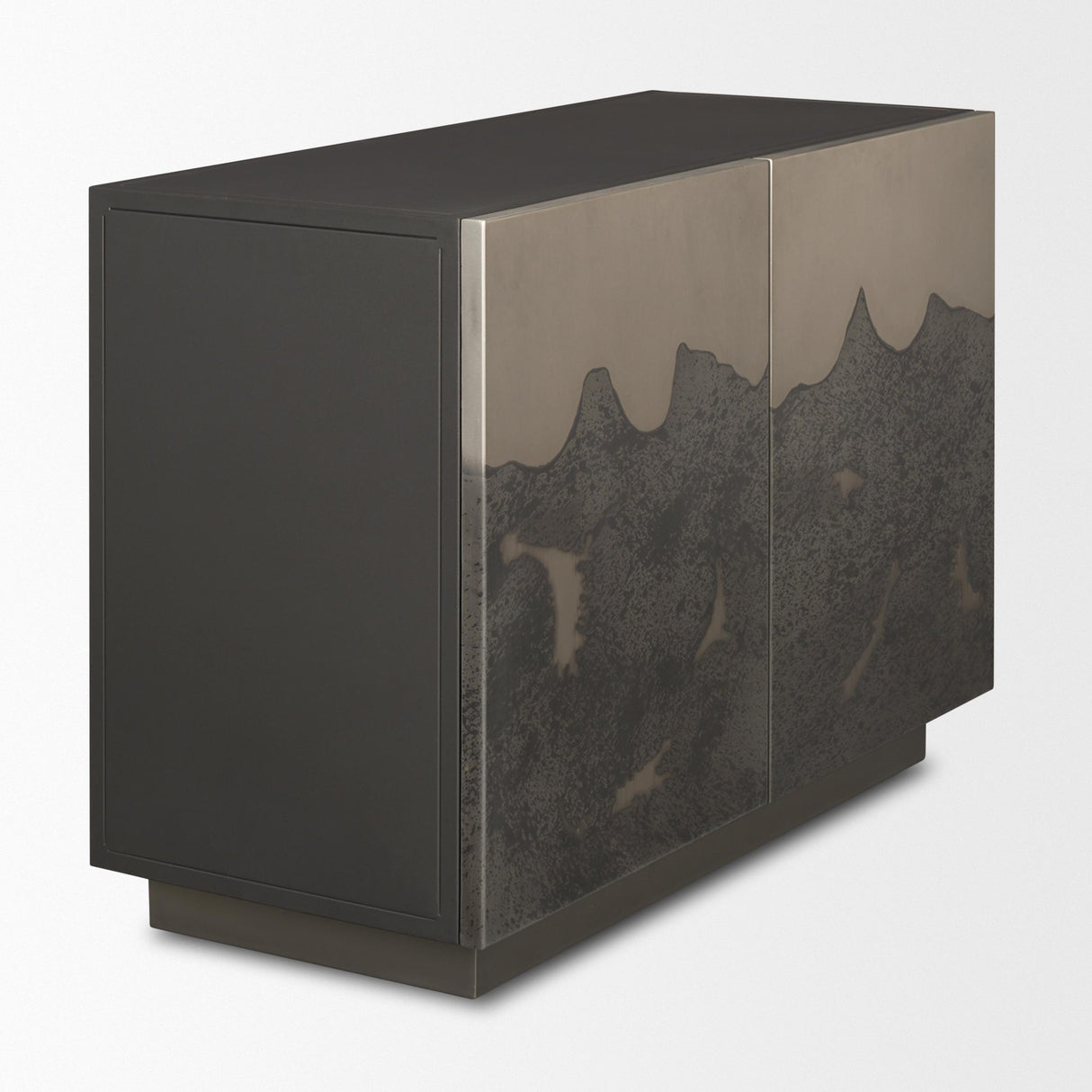 Mercana Roxdale Acid Washed Iron Metal Accent Cabinet