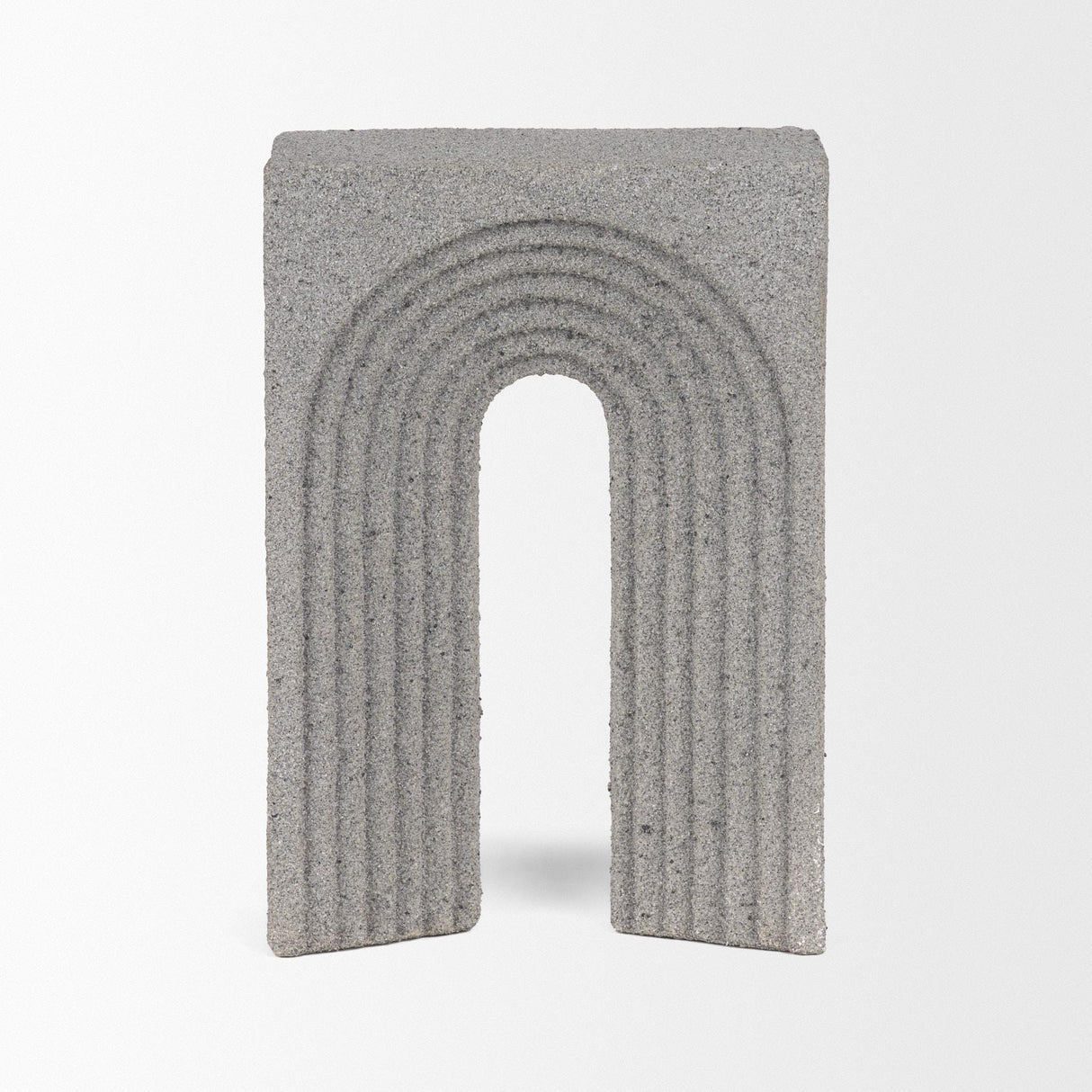 Mercana Kacia Resin Textured Concrete Gray Decorative Object