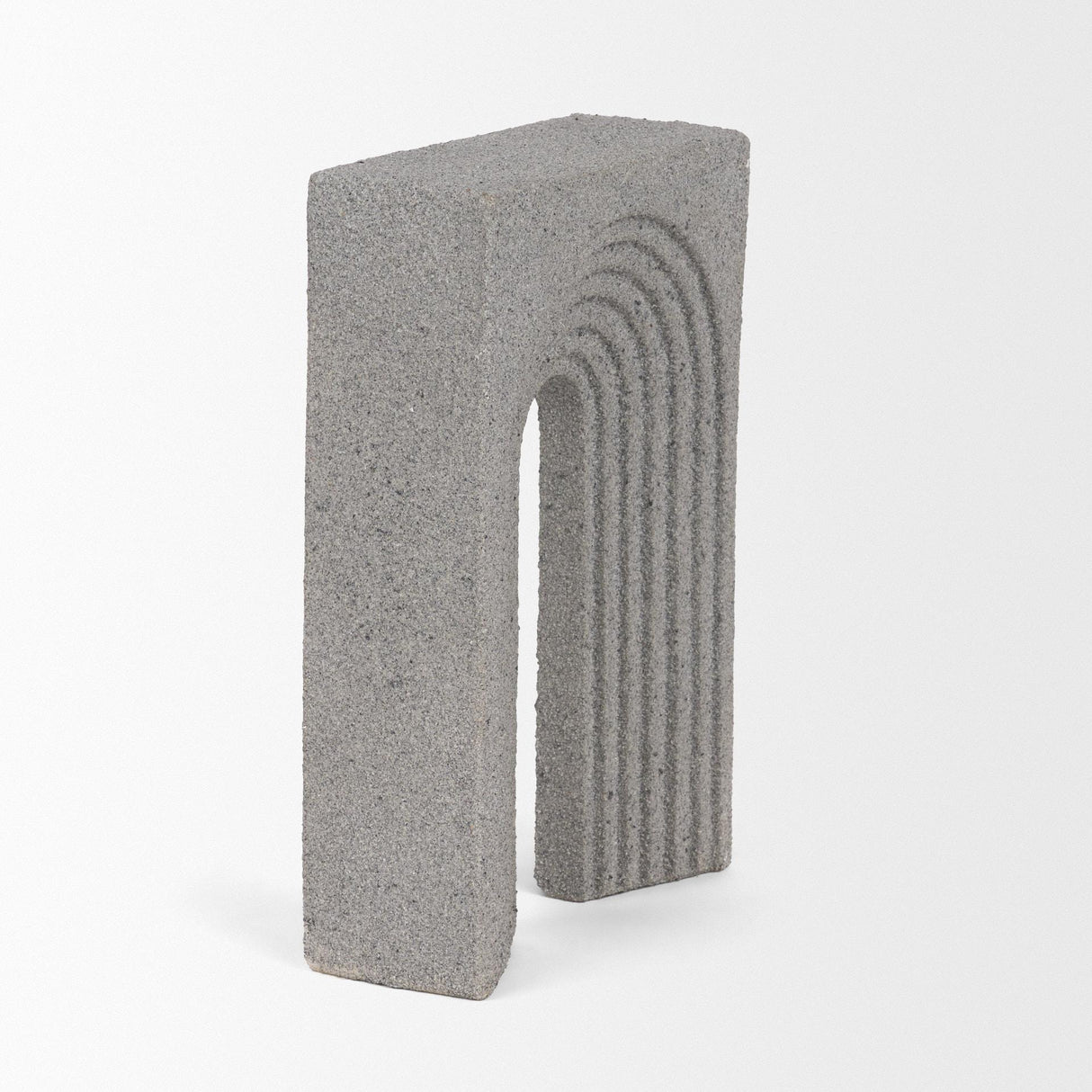 Mercana Kacia Resin Textured Concrete Gray Decorative Object