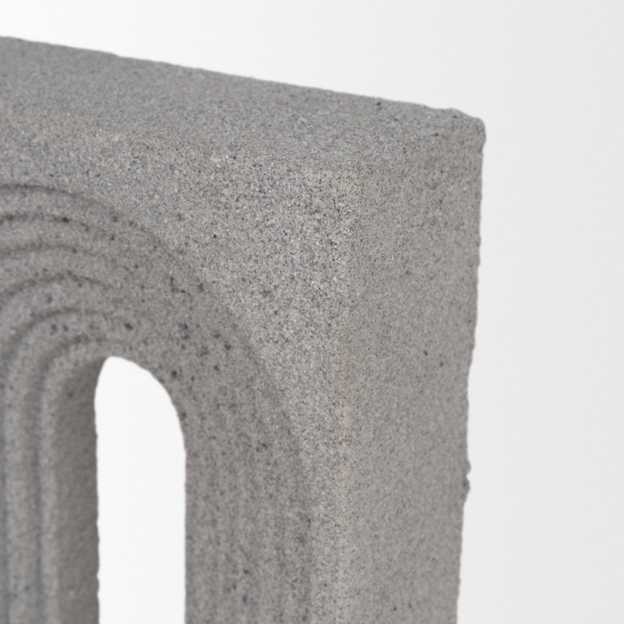 Mercana Kacia Resin Textured Concrete Gray Decorative Object