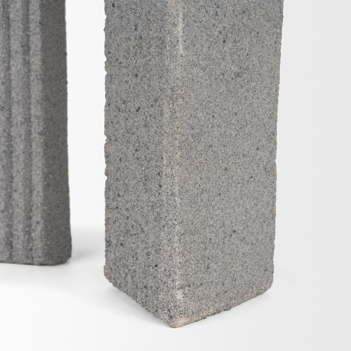 Mercana Kacia Resin Textured Concrete Gray Decorative Object