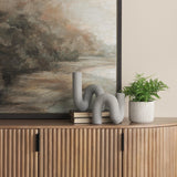 Mercana Kailyn Resin Textured Concrete Gray Decorative Object