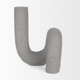 Mercana Kailyn Resin Textured Concrete Gray Decorative Object