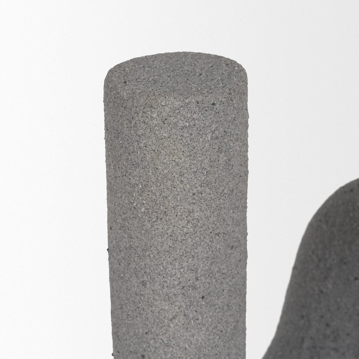 Mercana Kailyn Resin Textured Concrete Gray Decorative Object