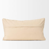 Mercana Jacory Cream Checker Textured Decorative Lumbar Pillow Cover