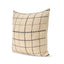 Mercana Jaela Beige and Black Striped Checkered Decorative Square Pillow Cover