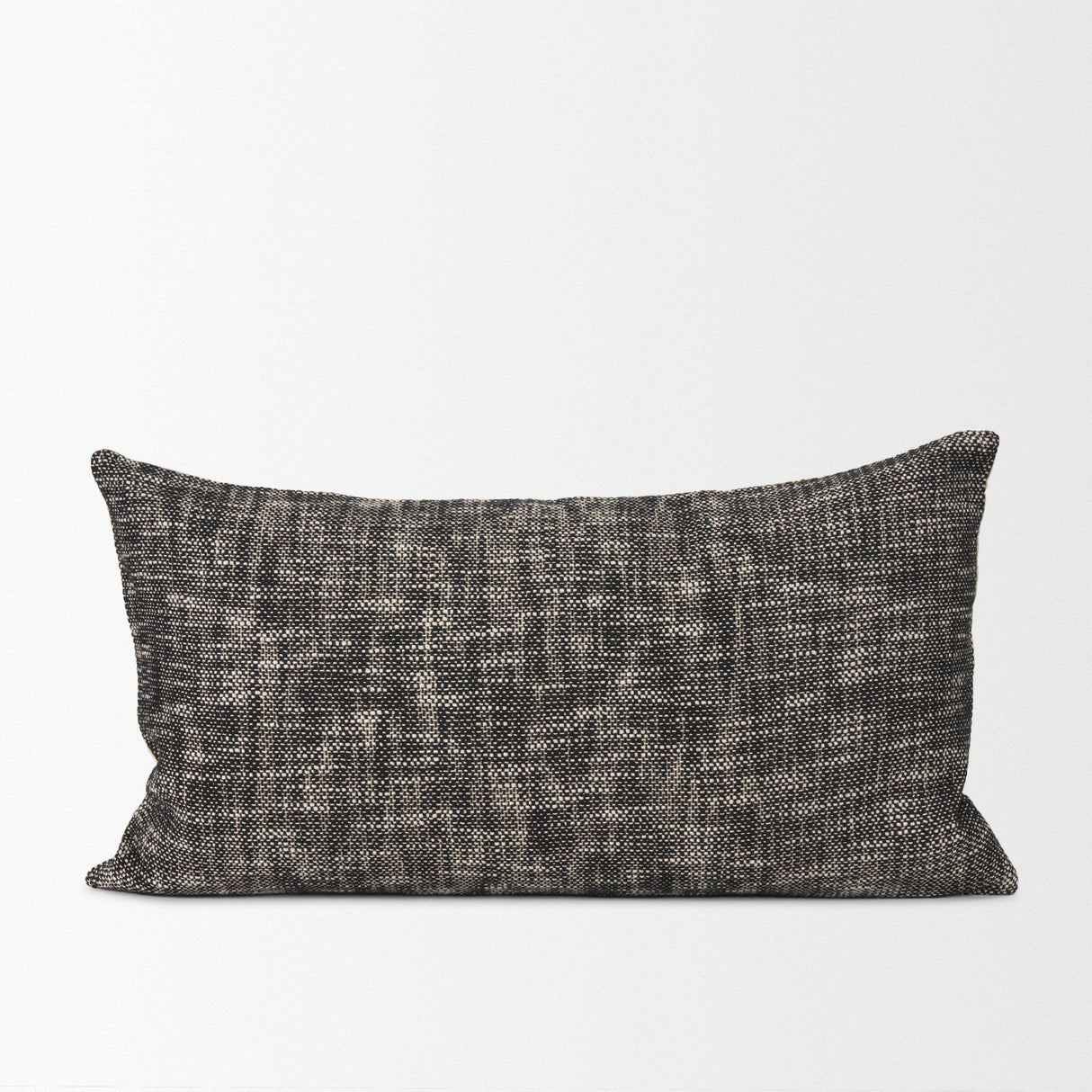 Mercana Jalia Cream and Black Cotton Decorative Lumbar Pillow Cover