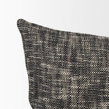 Mercana Jalia Cream and Black Cotton Decorative Lumbar Pillow Cover