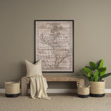 Mercana Jaxon Beige and Black Striped Cotton-Linen Decorative Square Pillow Cover