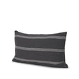 Mercana Jayme Gray and White Striped Cotton Decorative Lumbar Pillow Cover
