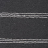 Mercana Jayme Gray and White Striped Cotton Decorative Lumbar Pillow Cover