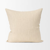 Mercana Jenner Cream Cotton-Linen Blend Decorative Square Pillow Cover