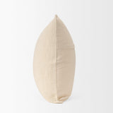 Mercana Jenner Cream Cotton-Linen Blend Decorative Square Pillow Cover