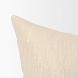 Mercana Jenner Cream Cotton-Linen Blend Decorative Square Pillow Cover
