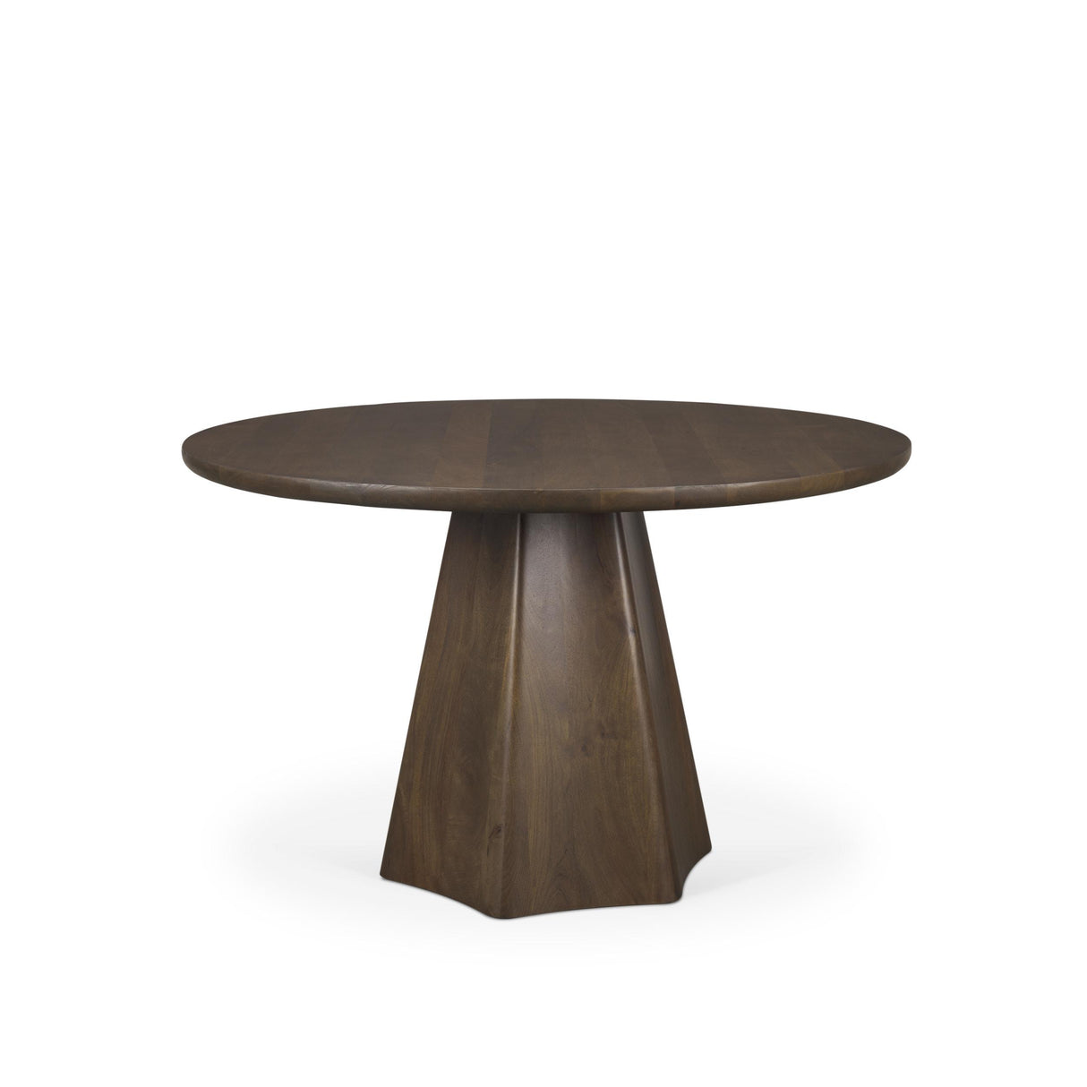 Mercana Jovani 48" Solid Dark Brown Mango Wood Round Dining Table