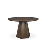 Mercana Jovani 48" Solid Dark Brown Mango Wood Round Dining Table