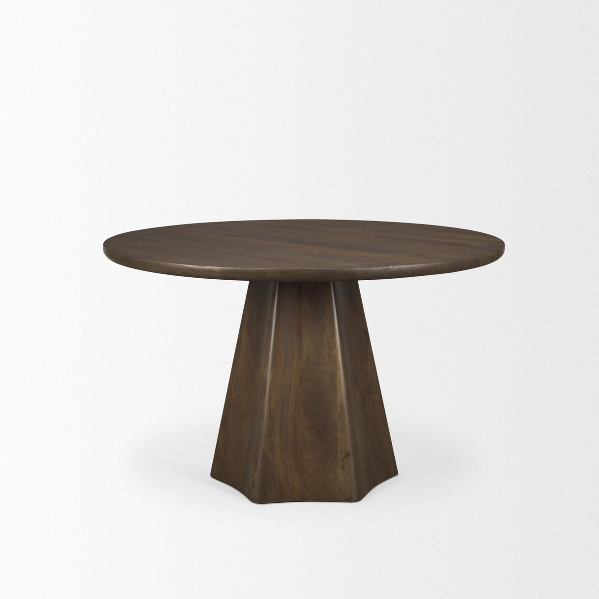 Mercana Jovani 48" Solid Dark Brown Mango Wood Round Dining Table