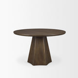 Mercana Jovani 48" Solid Dark Brown Mango Wood Round Dining Table