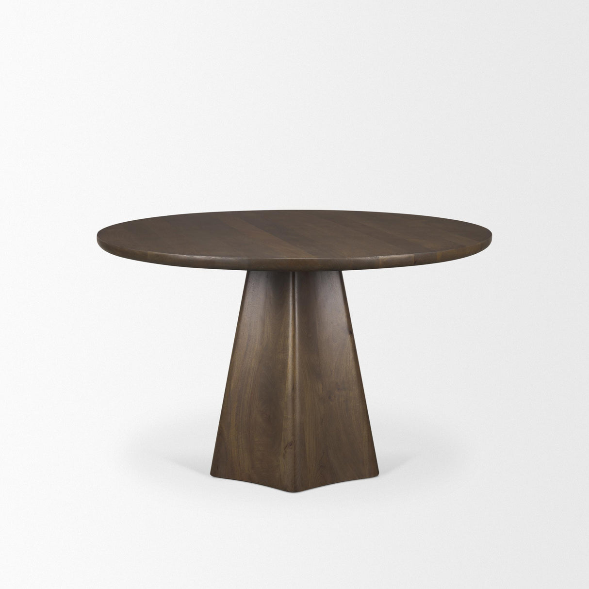 Mercana Jovani 48" Solid Dark Brown Mango Wood Round Dining Table