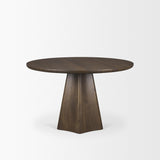 Mercana Jovani 48" Solid Dark Brown Mango Wood Round Dining Table