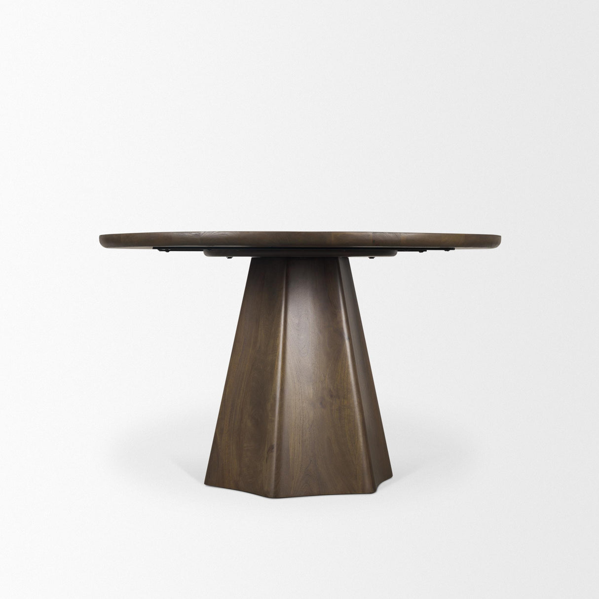 Mercana Jovani 48" Solid Dark Brown Mango Wood Round Dining Table