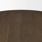 Mercana Jovani 48" Solid Dark Brown Mango Wood Round Dining Table