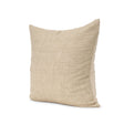 Mercana Jeren Beige Checker Textured Cotton-Linen Decorative Square Pillow Cover