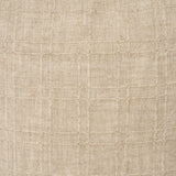 Mercana Jeren Beige Checker Textured Cotton-Linen Decorative Square Pillow Cover