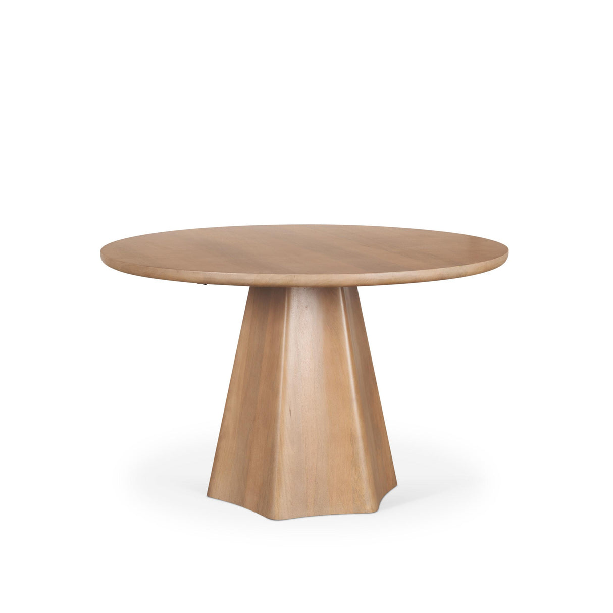 Mercana Jovani 48" Solid Light Brown Mango Wood Round Dining Table