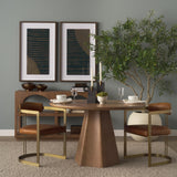 Mercana Jovani 48" Solid Light Brown Mango Wood Round Dining Table