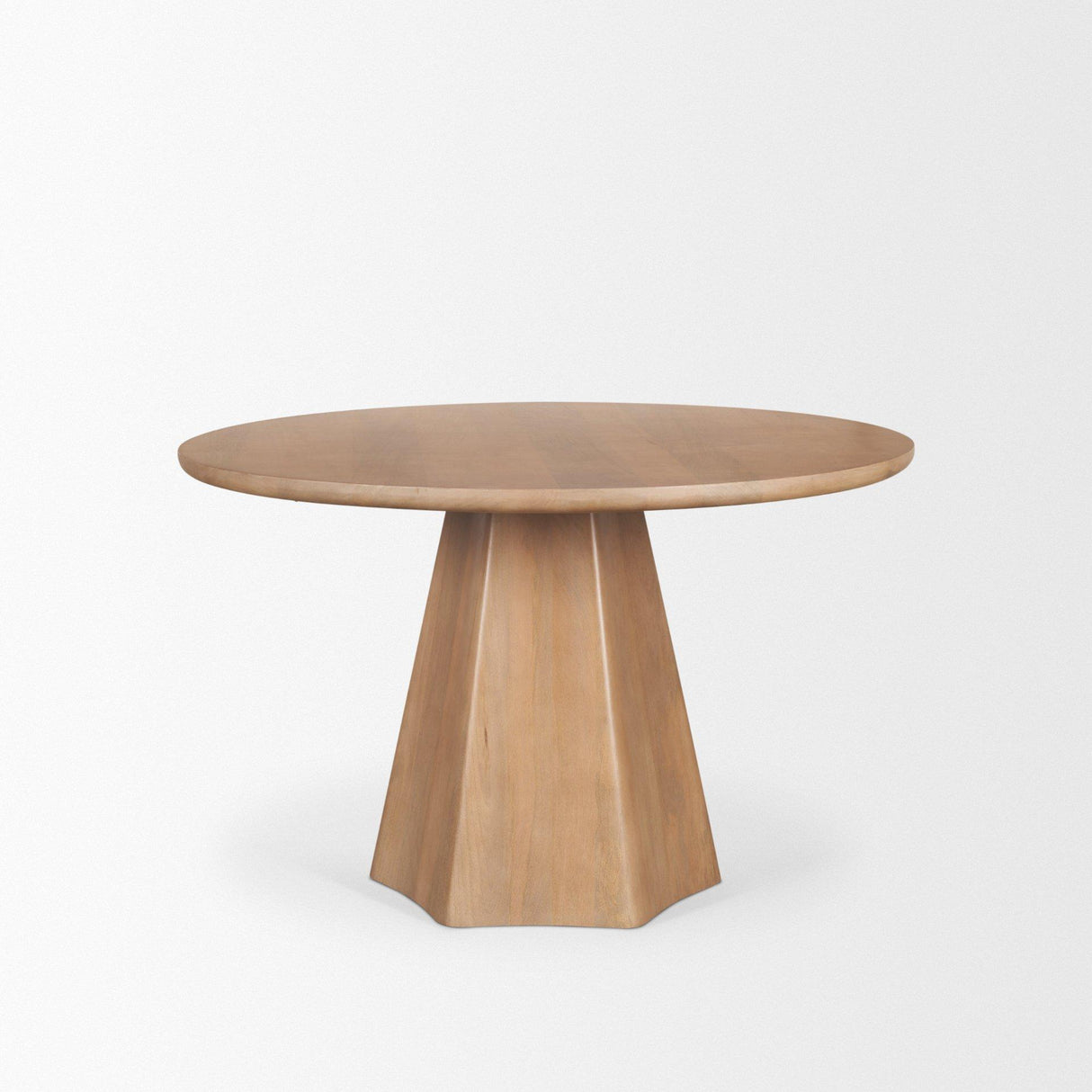 Mercana Jovani 48" Solid Light Brown Mango Wood Round Dining Table