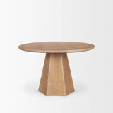 Mercana Jovani 48" Solid Light Brown Mango Wood Round Dining Table