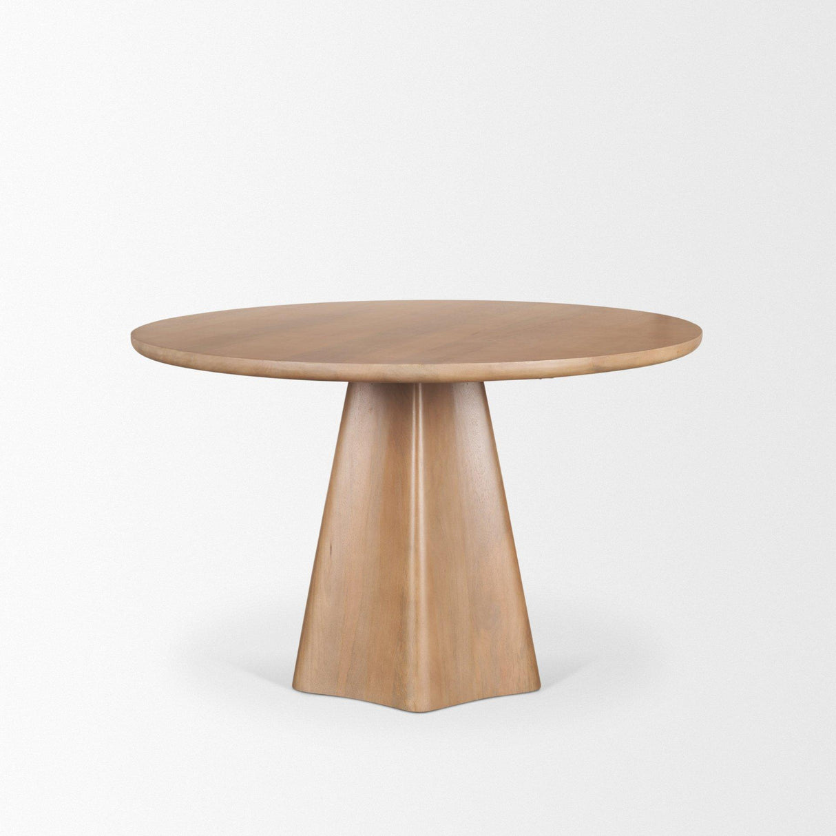 Mercana Jovani 48" Solid Light Brown Mango Wood Round Dining Table
